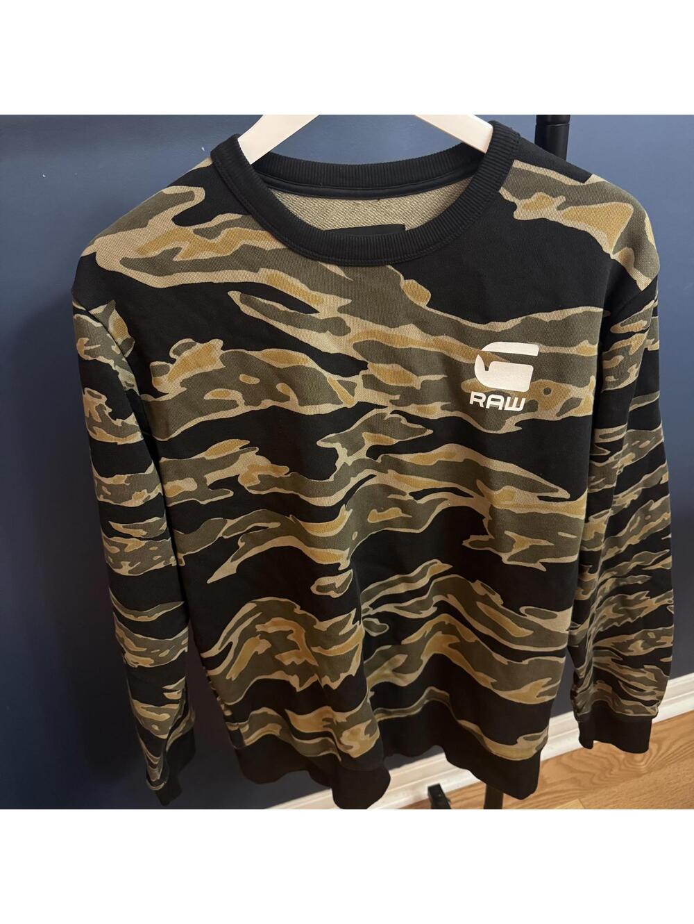 G-Star Raw Camo Pullover Sweatshirt Men’s M Crewneck